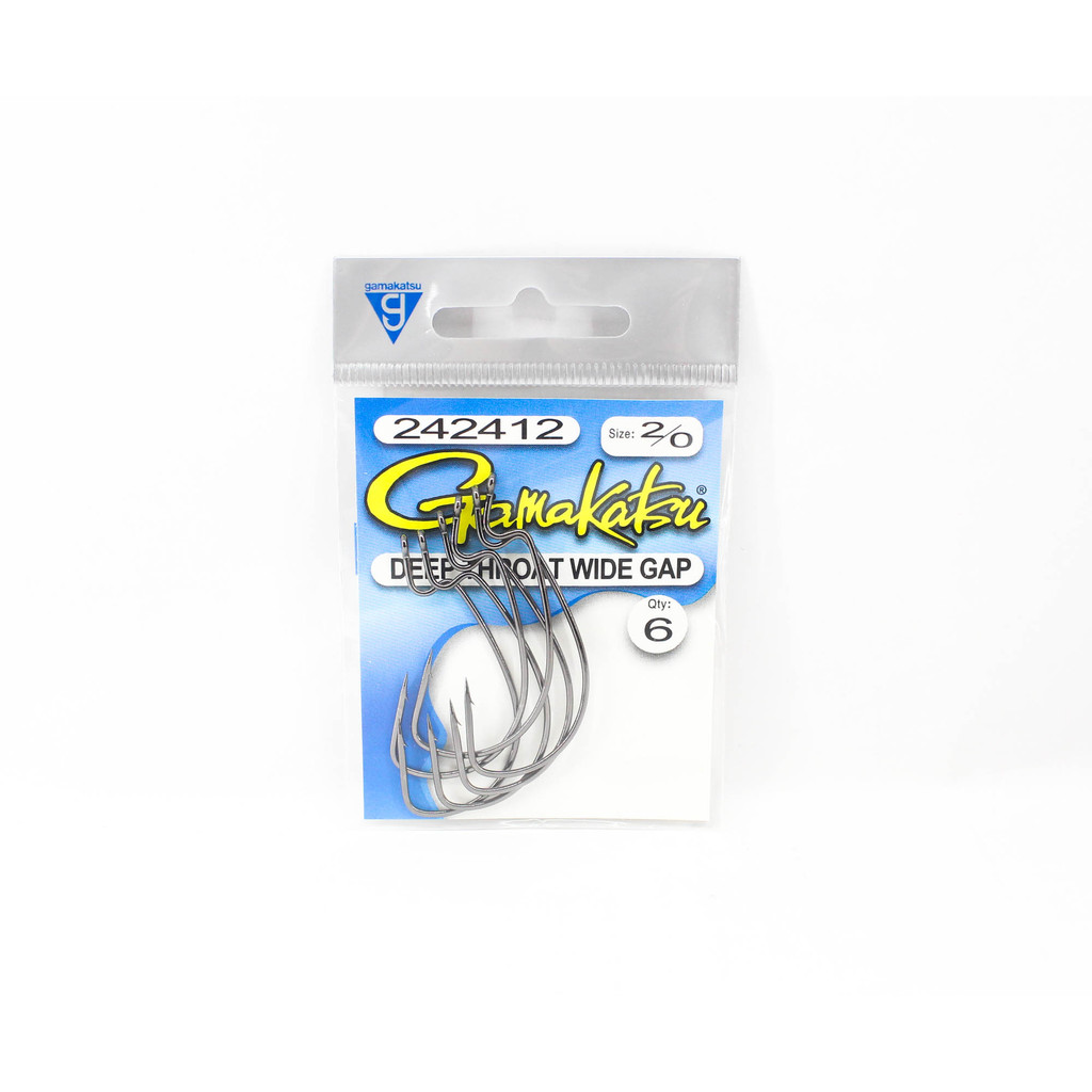 กามาคัตสึ 242412 ตะขอหนอนคอลึกกว้าง Gape NSB ขนาด 2/0,6/แพ็ค (592)