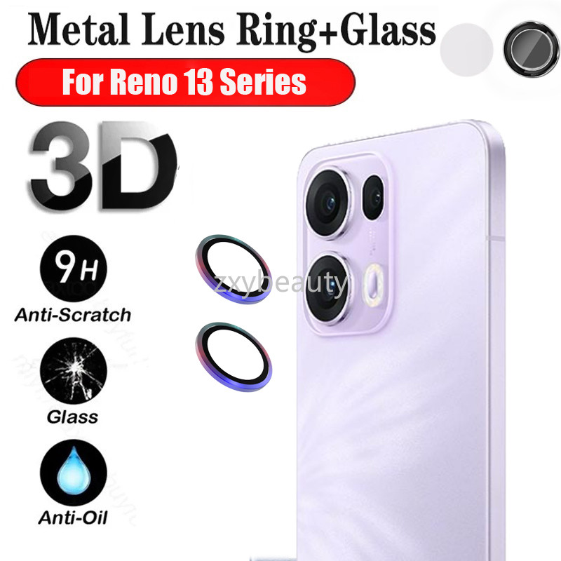 Oppo Reno 13 Pro 13F 5G 2025 กล้องเลนส์ป้องกันกระจกสําหรับ Reno13 13Pro Reno13Pro Reno13F เลนส์ด้านหลังโลหะป้องกันแหวนฝาครอบ