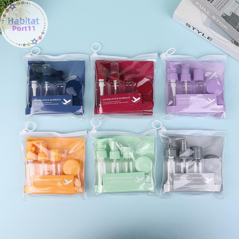 Habitatport Travel Bottles Kit แบบพกพาแยกตัวอย่างเครื่องสําอางขวดเปล่าชุด Skincare Water Lotion แชมพูครีม th