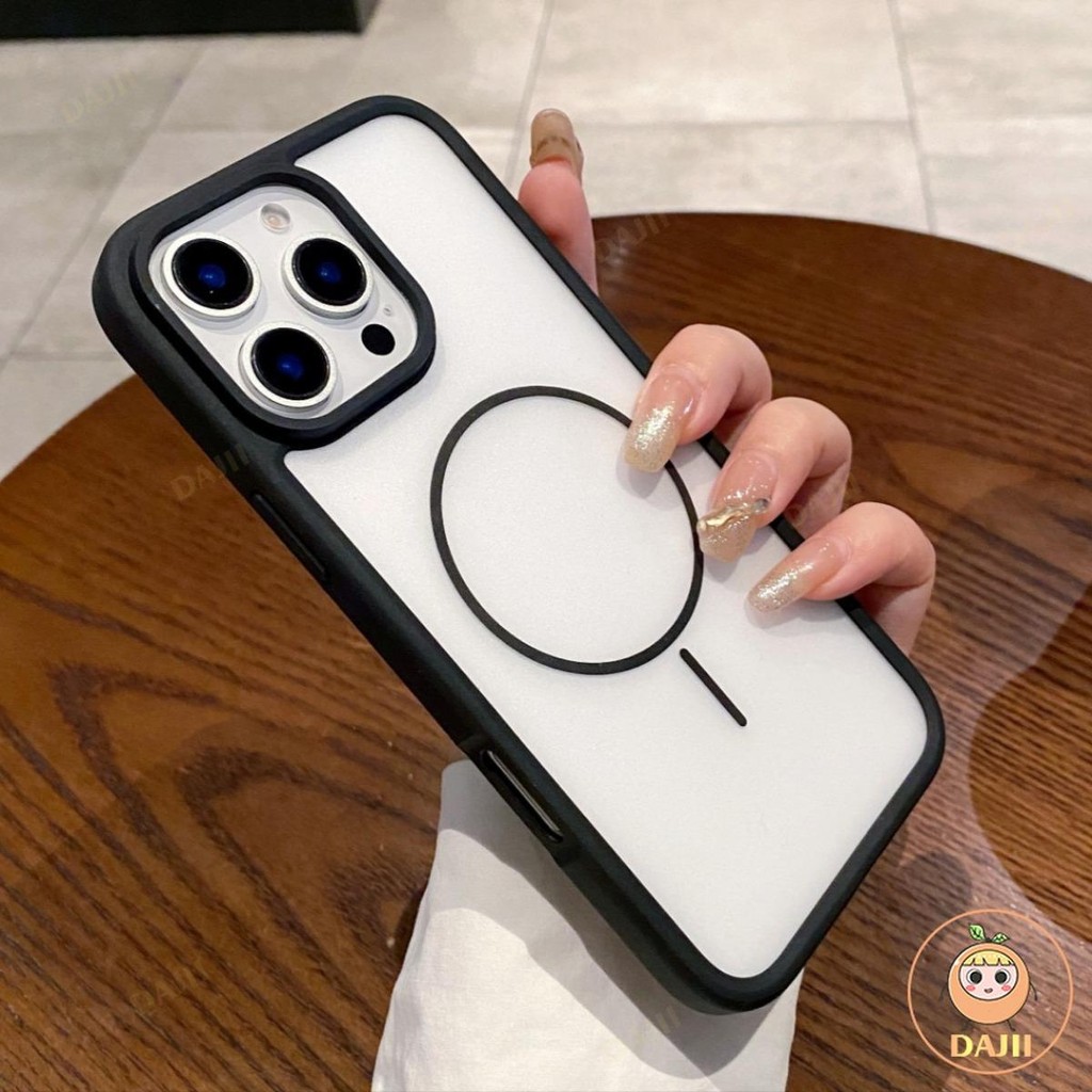 DAJII บบางเฉียบ ด้านใส ป้องกันลายนิ้วมือนุ่ม Case iPhone ใช้ได้กับ เคสไ โฟน Compatible For iPhone 16 15 14 13 12 11 Pro Max Plus เคสกันกระแทก Case