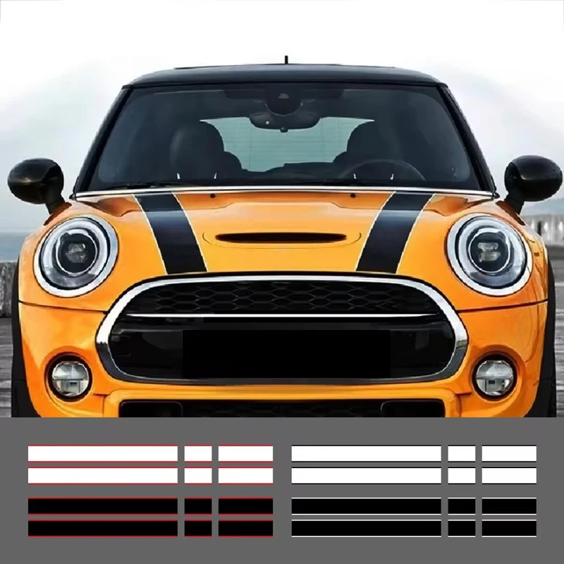 Car Engine Hood Rear Trunk Stripe Sticker Vinyl Decals For Mini Cooper One S JCW R56 R57 R58 F54 F55