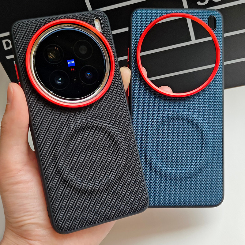 สําหรับ Vivo X300 X200 Ultra X200 Pro Mini Magnetic Case Soft TPU + ไนลอนกลับกรณีกันกระแทก Matte Luxury กันกระแทก Anti-Fingerprint