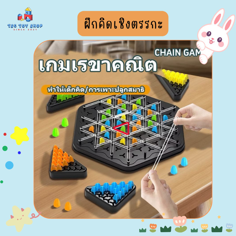 ส่งด่วน!! บอร์ดเกม เกมกระดาน หมากรุกสามเหลี่ยม เกมโซ่หมากรุก ของเล่นเด็กฝึกสมอง เล่นได้ทั้งครอบครัว