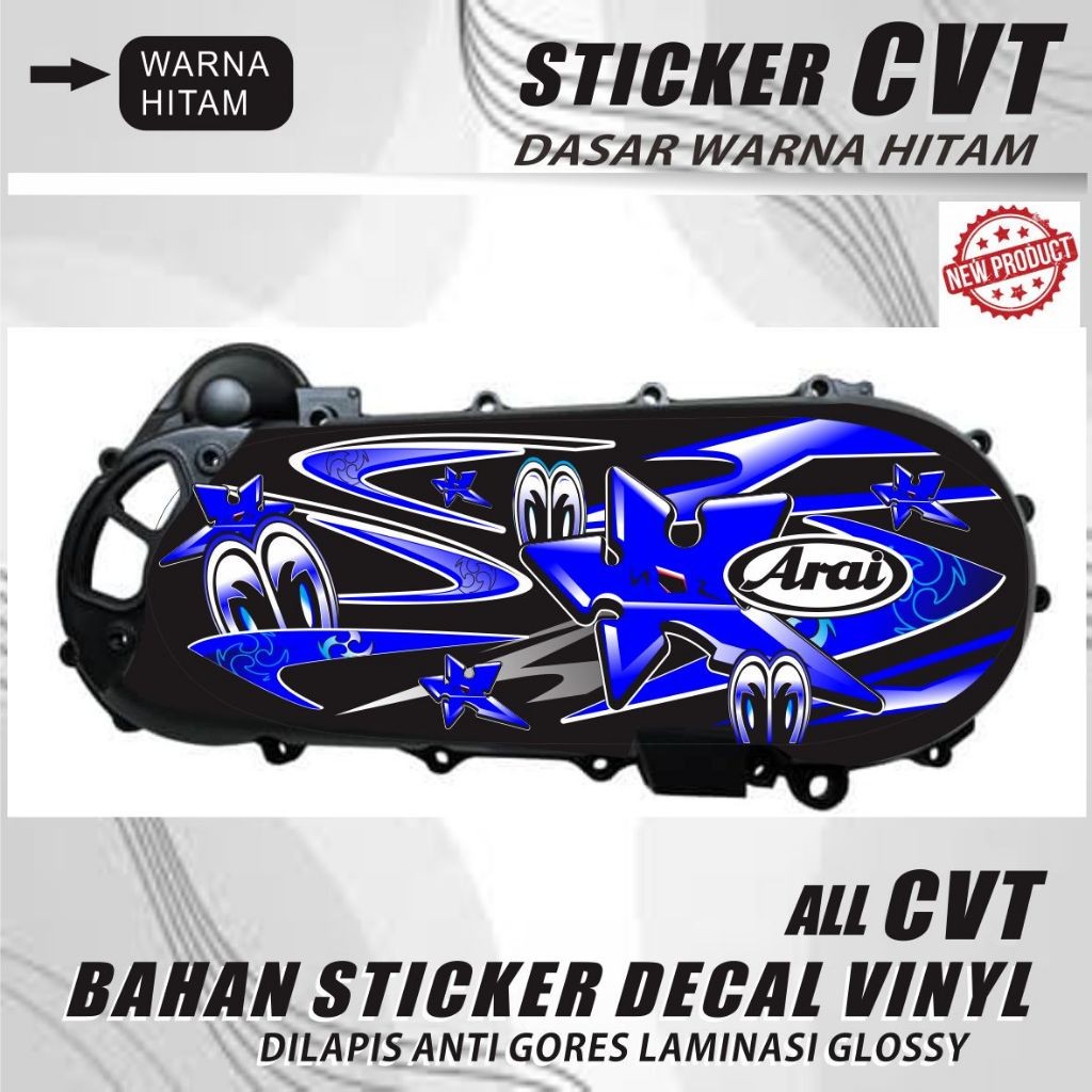 BAX CVT POLET สติ๊กเกอร์ออปติคอลฐานสีดําทั้งหมด MOTIFS CVT DECAL STICKER