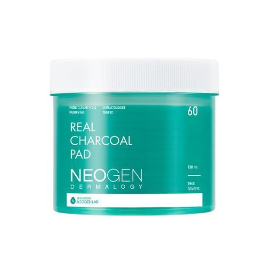 [ทําความสะอาดรูขุมขน] Neogen Real Charcoal Toner Pad 60 ชิ้น Skin Care ยอดนิยมในเกาหลี