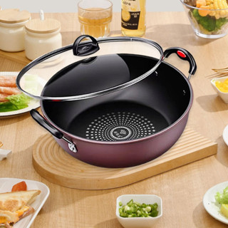 26/28/30 หม้อซุป ไม่ติดกระทะ กระทะทอด เหมาะสำหรับเตาแม่เหล็ก…