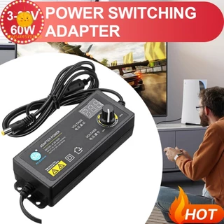 AC/DC 3V-36V อะแดปเตอร์ ปรับโวลท์ได้ Adapter พร้อมหน้าจอแสดงผล ปลั๊กแบบสหรัฐอเมริกา