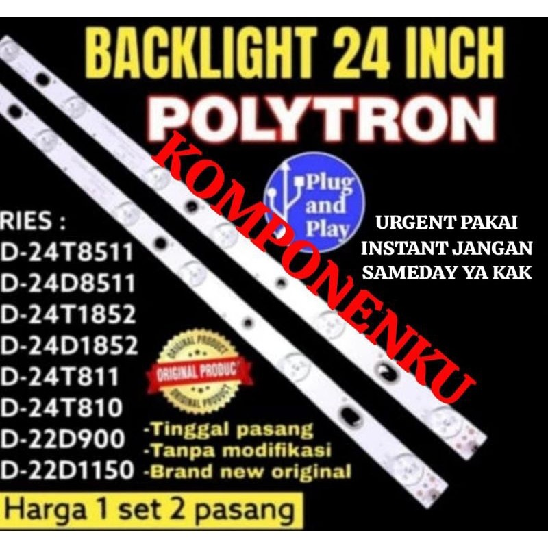 POLYTRON TV BACKLIGHT POLYTRON PLD24D900 PLD24D123 PLD24D810 PLD24D800 PLD24D301