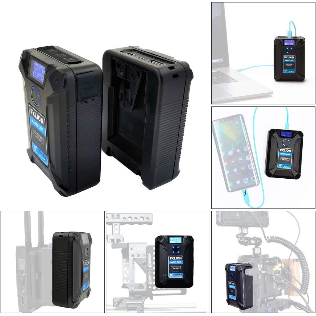 V Mount Battery FXLION NANO ONE / NANO TWO แบตเตอรี่พกพา สำหรับใช้ได้กับหลากหลายอุปกรณ์