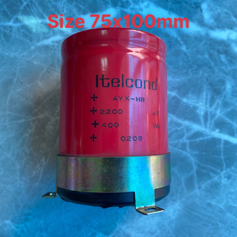 Itelcond ตัวเก็บประจุ 2200uf 400V 350V ถอดประกอบ