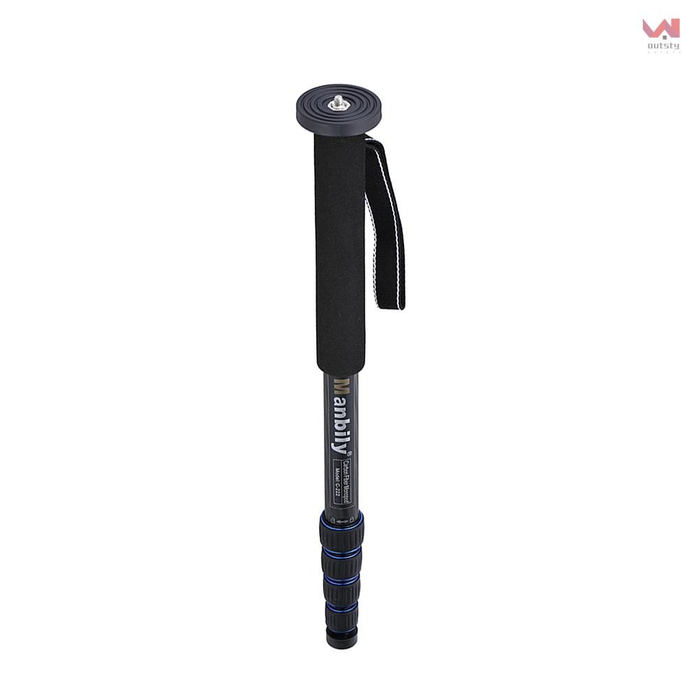 5 ส่วนTelescopicคาร์บอนไฟเบอร์น้ําหนักเบาการถ่ายภาพกล้องDSLR Monopod Unipodไม้เท้าสําหรับCanon Penta