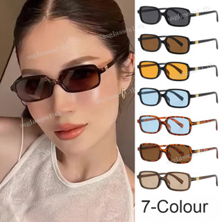 เวอร์ชั่นเกาหลีย้อนยุคสี่เหลี่ยมแว่นกันแดดกรอบเล็กสําหรับผู้…