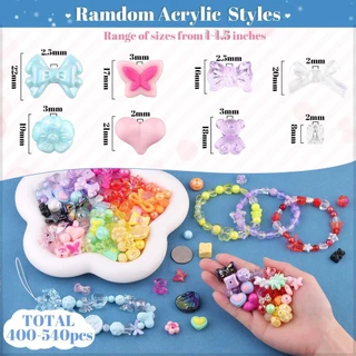 50/100g ลูกปัดอะคริลิคสุ่มกล่องตาบอดหลากหลายหลวมลูกปัดอะคริลิคลูกปัดเครื่องประดับอุปกรณ์เสริม