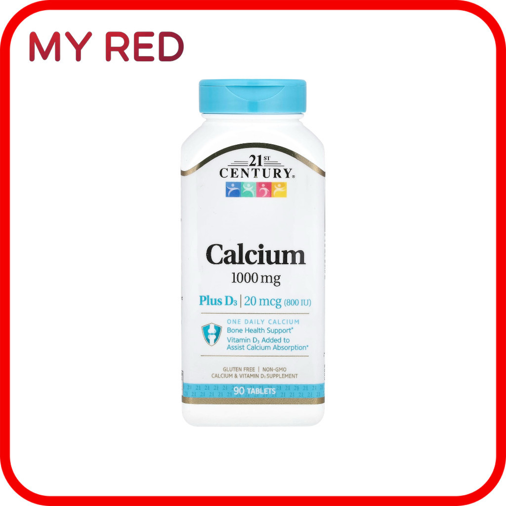 21st Century, Calcium Plus D3, 90 Tablets