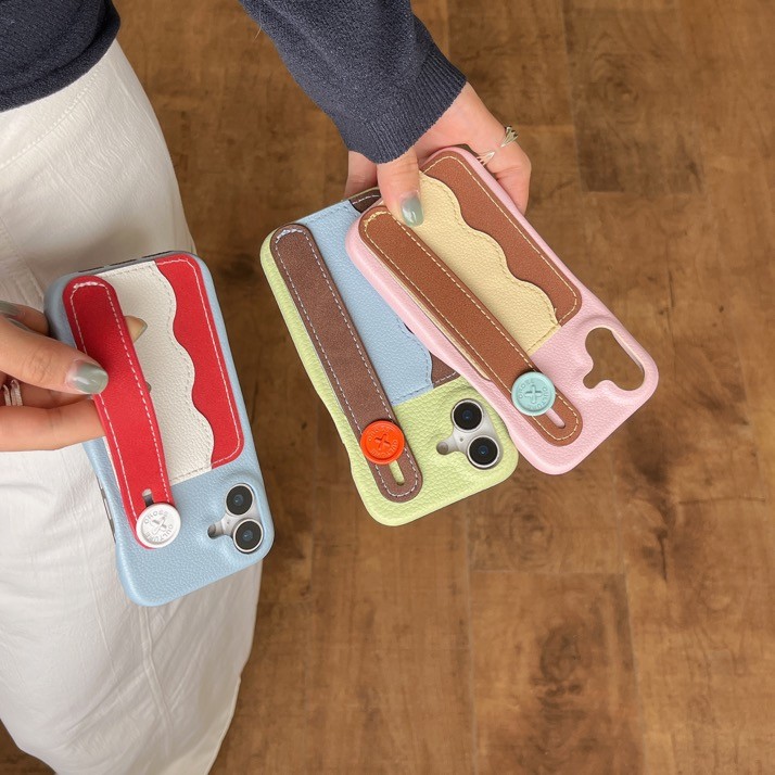 ผสมเคสโทรศัพท์หนังสีสันสดใสสําหรับiPhone13 13pro 13promax 14 14pro 14promax 15 15proผู้ถือบัตรปลอก15Promax 16 16pro 16Promaxปลอกป้องกันการตก