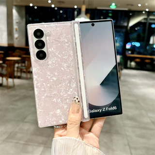 Slim Shell รูปแบบบานพับแม่เหล็กเคสโทรศัพท์สําหรับ Samsung Galaxy Z พับ 8 ultra 7 6 Z พับ 5 Z พับ 4 พับ 7 ปกแข็ง