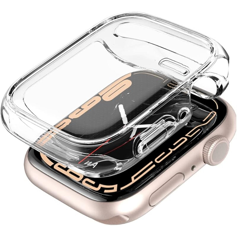 ออกแบบมาเป็นพิเศษสําหรับเคส Apple Watch Ultra พร้อมตัวป้องกันหน้าจอความคุ้มครองเต็มรูปแบบสําหรับ Series11/10 9/8/7 45 มม. - คริสตัล