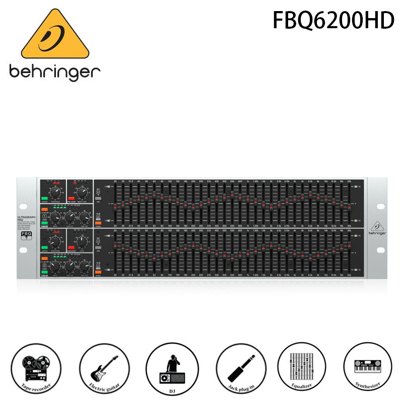 Behringer FBQ6200HD High-Definition 31-Band Stereo Graphic Equalizer พร้อมระบบตรวจจับ Feedback FBQ