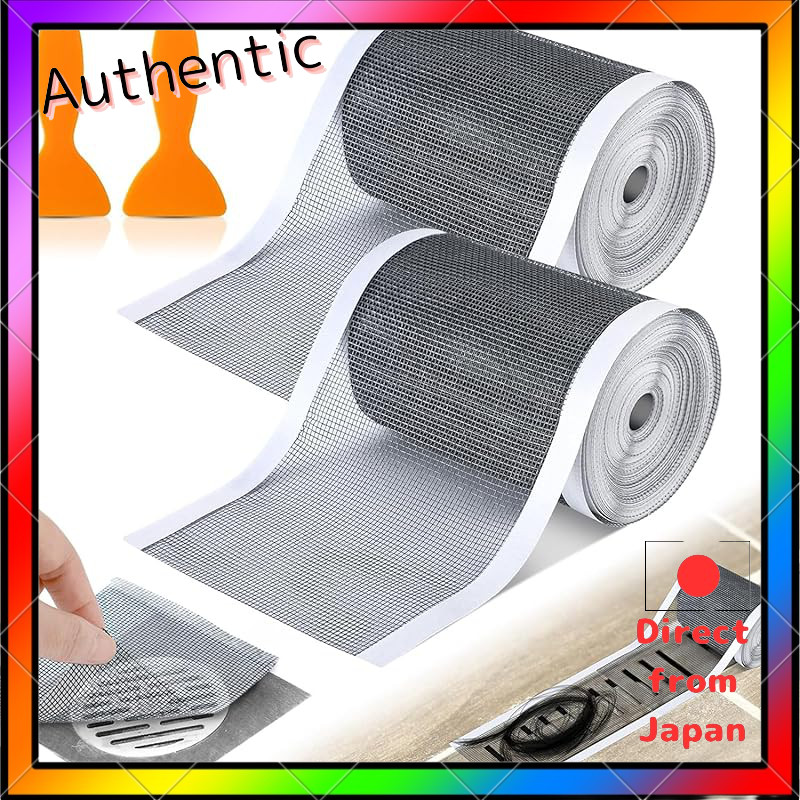 Drainage Cover Hair Catcher Net 2 Roll Set Adhesive Type Width 70/100/120mm Hair Catcher Rectangular