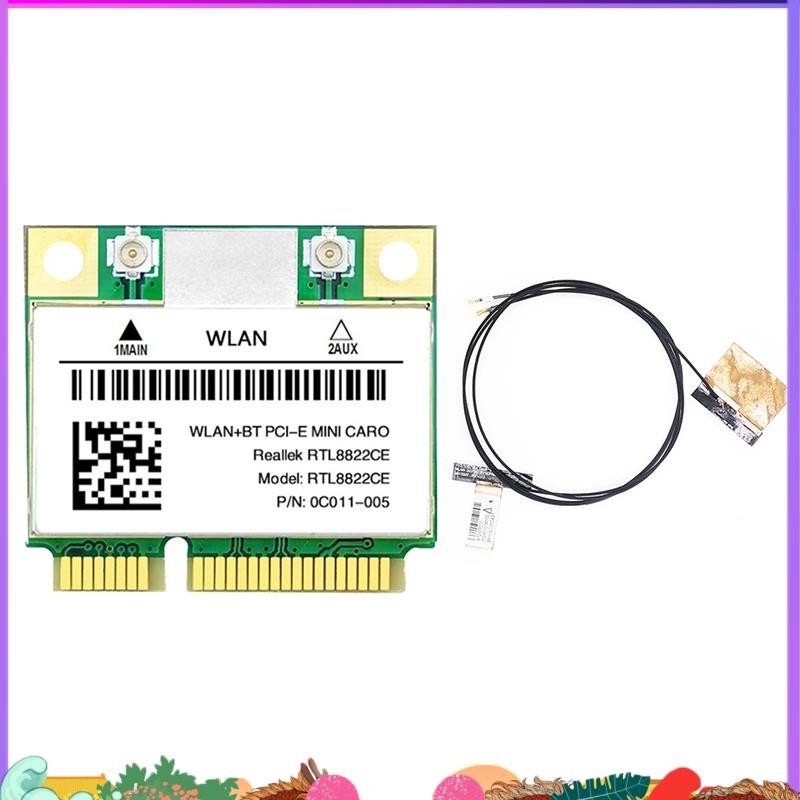 การ์ด WiFi Super RTL8822CE + เสาอากาศ 1200Mbps รองรับแล็ปท็อป/พีซี 10/11