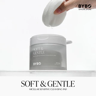 BYBO Soft & Gentle Micellar Sensitive Cleansing Pad 250g บายโบ ซอฟท์ เเอนด์ เจนเทิล ไมเซลลาร์ คลีนซิ่ง เเพด.