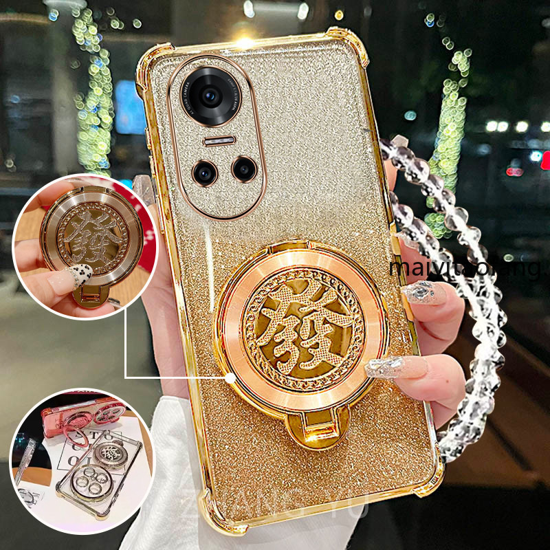 ใหม่case สําหรับ OPPO reno 10 Pro เคสโทรศัพท์กันกระแทก 3D Wealth Bracket สร้อยข้อมือใหม่เคสโทรศัพท์ DDXXA1 ราคา ถูกที่สุด ดีลบีเคเค