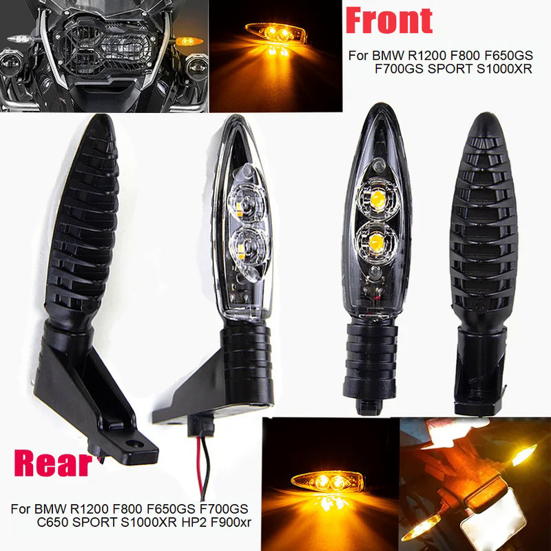 Motorcycle Front Rear LED Turn Signal Indicator Light Blinker For BMW R1200GS F800GS S1000RR F800R H