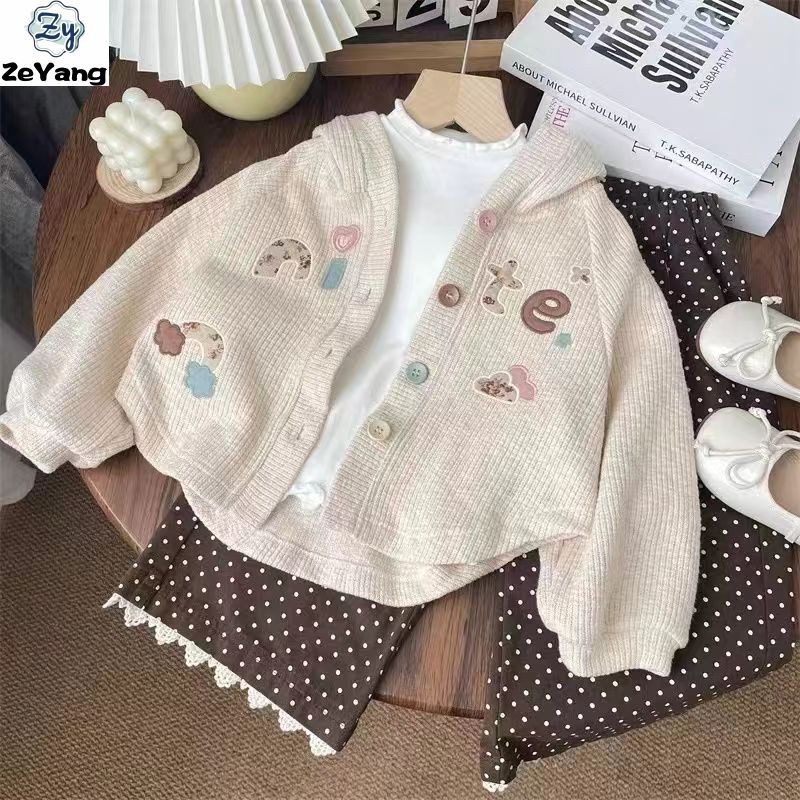 [ZY] 70-150 คลังสินค้าพร้อมเด็ก Casual Hooded Top เสื้อแจ็คเก็ตแฟชั่นฤดูใบไม้ร่วงฤดูหนาวเด็กกีฬา Hoodie คาร์ดิแกน All-Match Top Coat