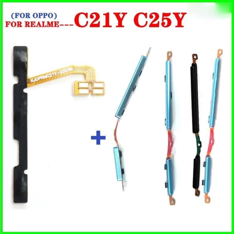 ปุ่มปรับระดับเสียงไฟ flex สําหรับ Realme C21Y C25Y ON OFF Volume Side button flex Cable