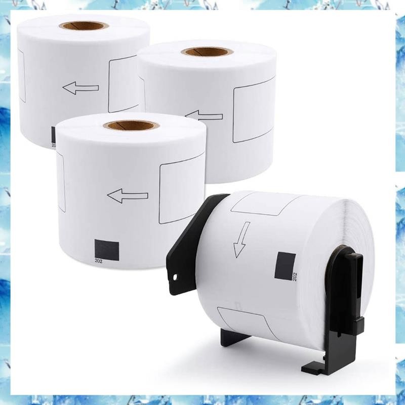 [ ] ป้ายจัดส่ง 4 ชิ้นสําหรับป้าย -1220, 62 มม. x 100 มม. Die-Cut สําหรับ QL-810W QL-800 QL-820NWB