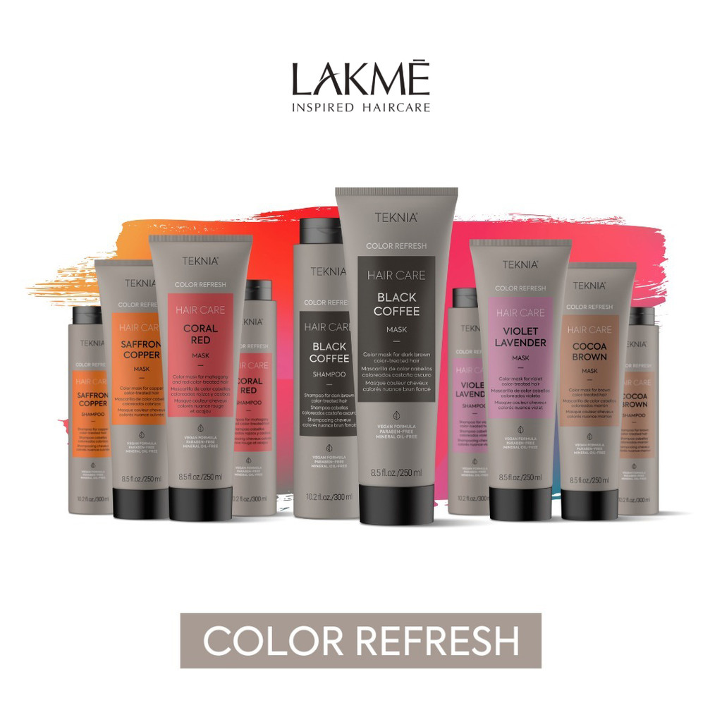 Lakme/TEKNIA/Color refresh/สีคงแชมพู/ลบเหลือง/ล็อคสี/ย้อมผม/ครีมนวดผม/ยาสระผมสี/แชมพูม่วง lolane/ม่วง/แดง/แชมพู // ป้องกันสี/300ml m8z3