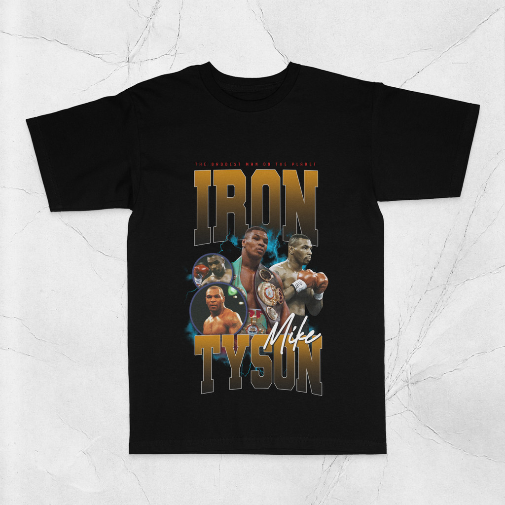 เสื้อยืด Mike Tyson, Mens Boxing Tee Training Top Boxer Iron Mike Tyson