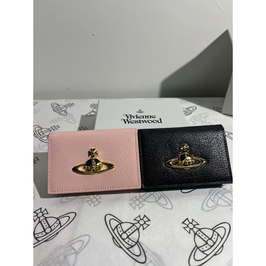 [Kenzero & Viviene westwod] ที่ใส่บัตร Cowhide สีทึบ Unisex