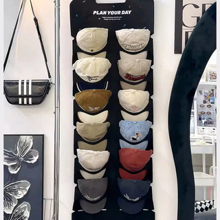 ที่แขวนหมวก ที่แขวนหมวกสักหลาดหลังประตู แขวนได้หลายหมวก ใช้ในบ้าน ห้องแต่งตัว ประหยัดพื้นที่ในบ้าน