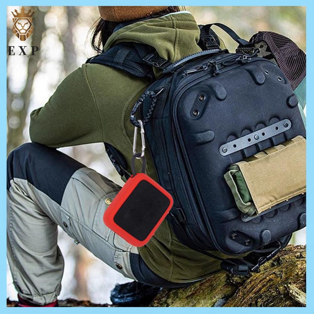 [explosion1.th] ลําโพงเคสซิลิโคนป้องกันรอยขีดข่วนพร้อมคาราบิเนอร์สําหรับ JBL GO 4