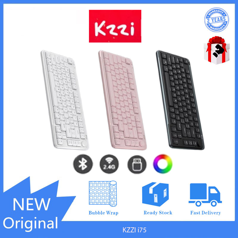 Kzzi i75 คีย์บอร์ดไร้สาย bluetooth RGB