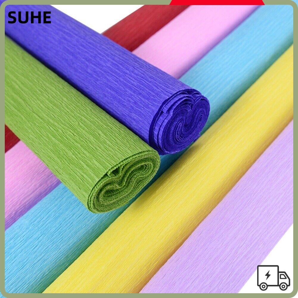 Suhe กระดาษเครป กระดาษห่อช่อดอกไม้ แฮนด์เมด DIY