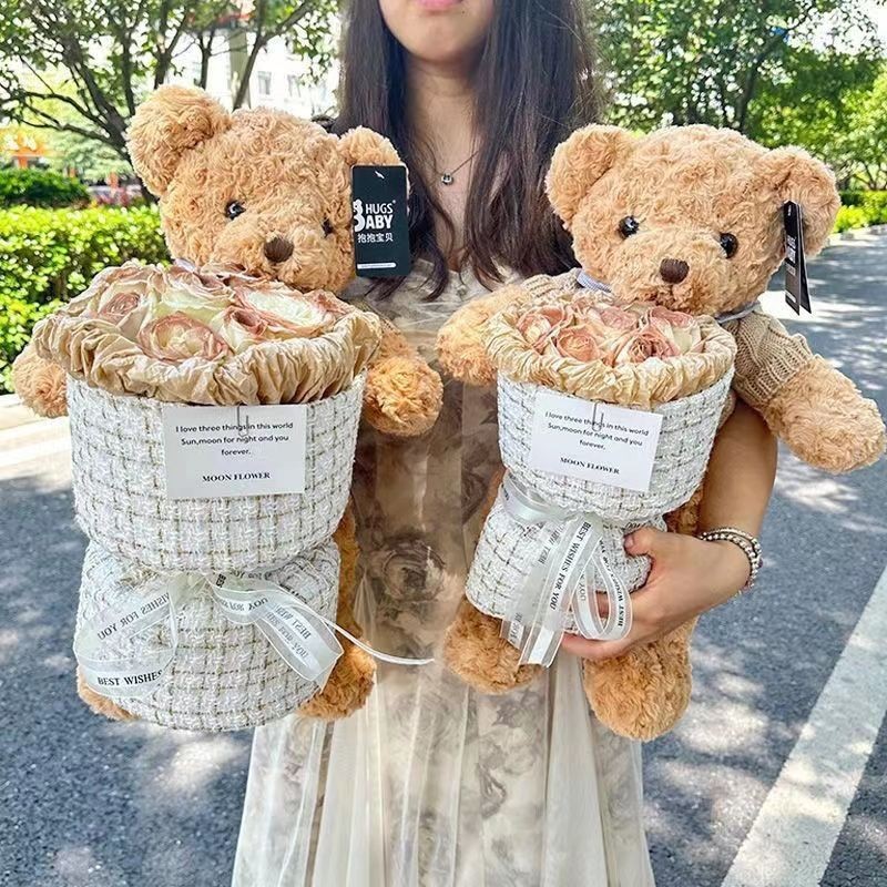 gift set ขนม gift set ของขวัญ ช่อดอกไม้วันครูตุ๊กตาหมีเท็ดดี้ตุ๊กตาลมหอมน้อยอมตะช่อกุหลาบของขวัญวันเกิดสำหรับสาวๆแฟน - รูปที่ 2