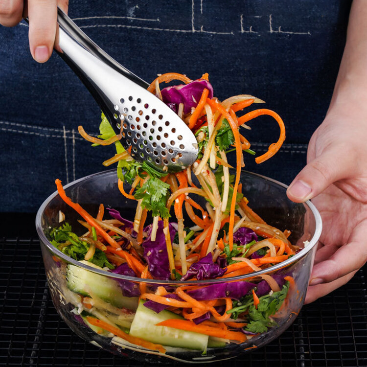 UTENSILS 7/9/12/14นิ้ว เครื่องมือย่างอเนกประสงค์สำหรับสแตนเลสที่คีบบาร์บีคิวคลิปสลัดอาหารที่คีบอาหารสำหรับเสิร์ฟที่คีบบุ - รูปที่ 2