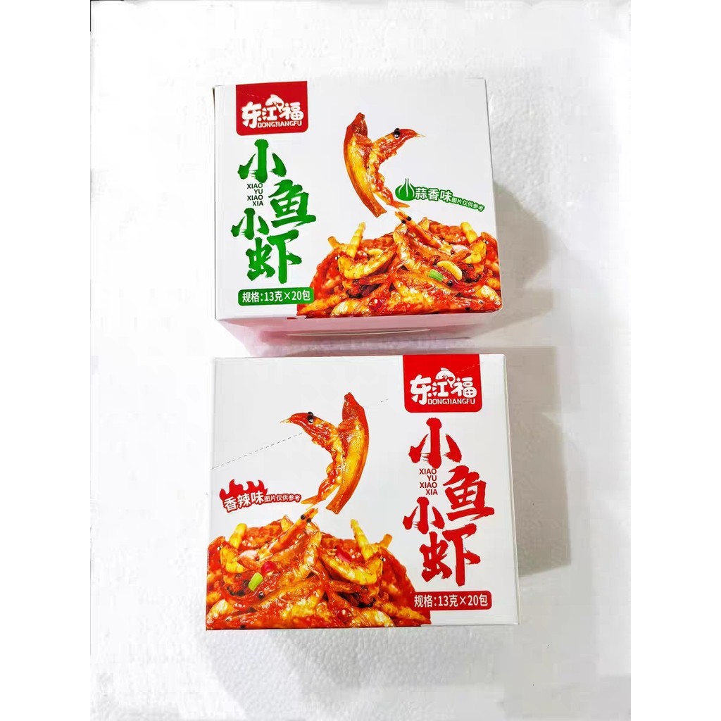 ‼กล่อง20ซอง‼ ปลากุ้ง รสเผ็ด หม่าล่า พร้อมทาน