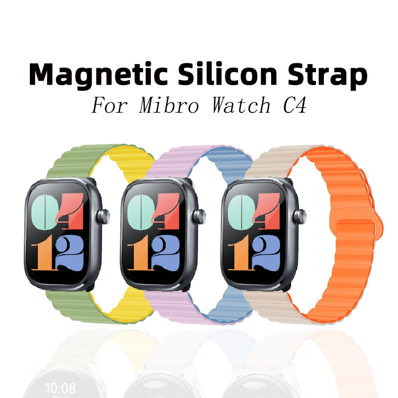 สําหรับ Mibro Watch C4 Strap Magnetic Silicone WatchStrap