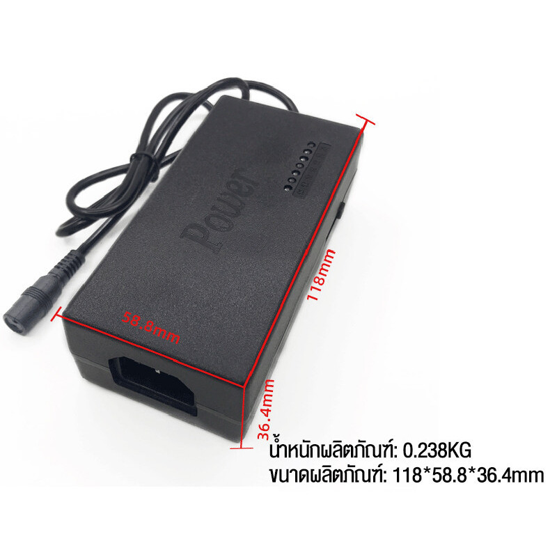 COD อะแดปเตอร์ DC 12V-24V 96W แล็ปท็อป สำหรับได้ คอมพิวเตอร์ โน๊ตบุ๊ค แล็ปท็อปแบบใช้ได้ทั่วไป 7 ชนิดของพอร์ตชาร์จ