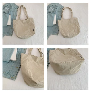 ญี่ปุ่น Minimalist Nylon Crossbody Bag แฟชั่นสไตล์ใหม่ Casual อเนกประสงค์ไหล่ความจุขนาดใหญ่สีทึบอินเทรนด์ Tote