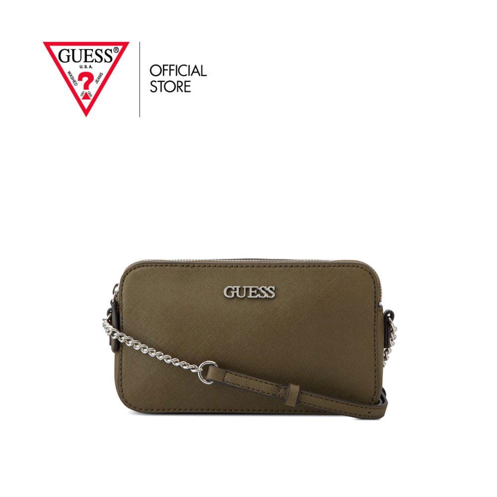GUESS กระเป๋า รุ่น SF942971 TIDEWOOD MINI COMPRTMNT CRSBDY GREEN สีเขียว