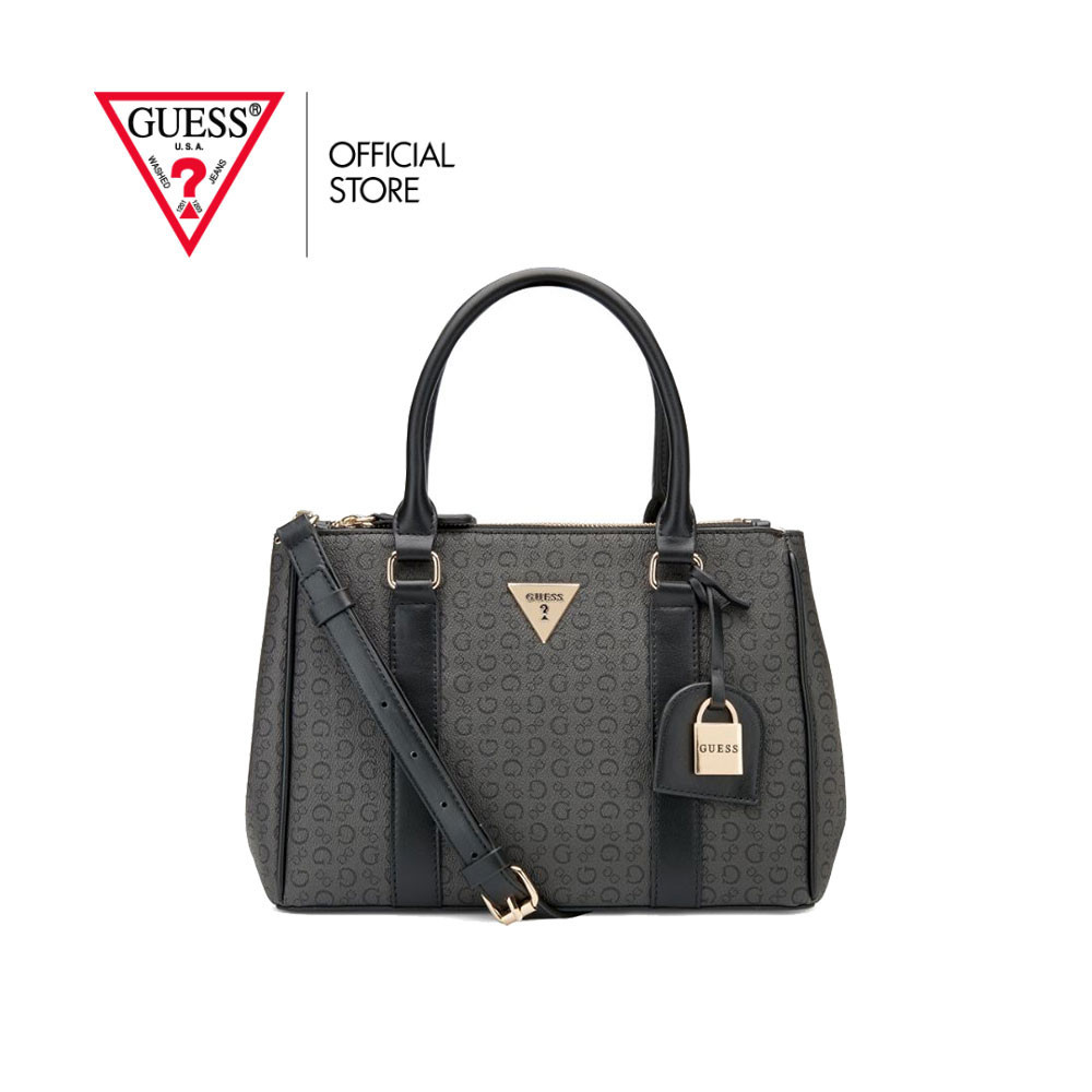 GUESS กระเป๋า รุ่น SG940905 GRIMBALL SMALL SATCHEL BLACK สีดำ