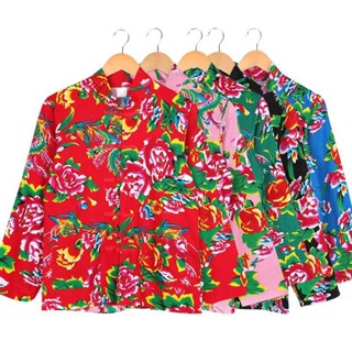 ภาคตะวันออกเฉียงเหนือดอกไม้ใหญ่ผ้าเสื้อผ้าย้อนยุคตลกน้องสาวข…