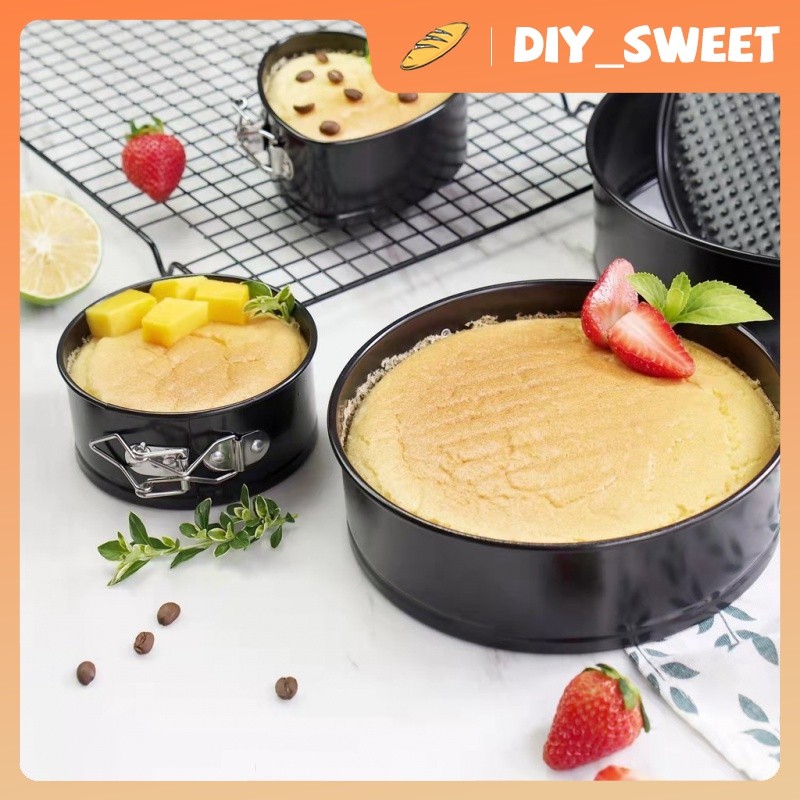 DIY_SWEET  แม่พิมพ์เค้กกลมที่ถอดออกได้, เครื่องมือเบเกอรี่ในครัวเรือน 7 ขนาดให้เลือก
