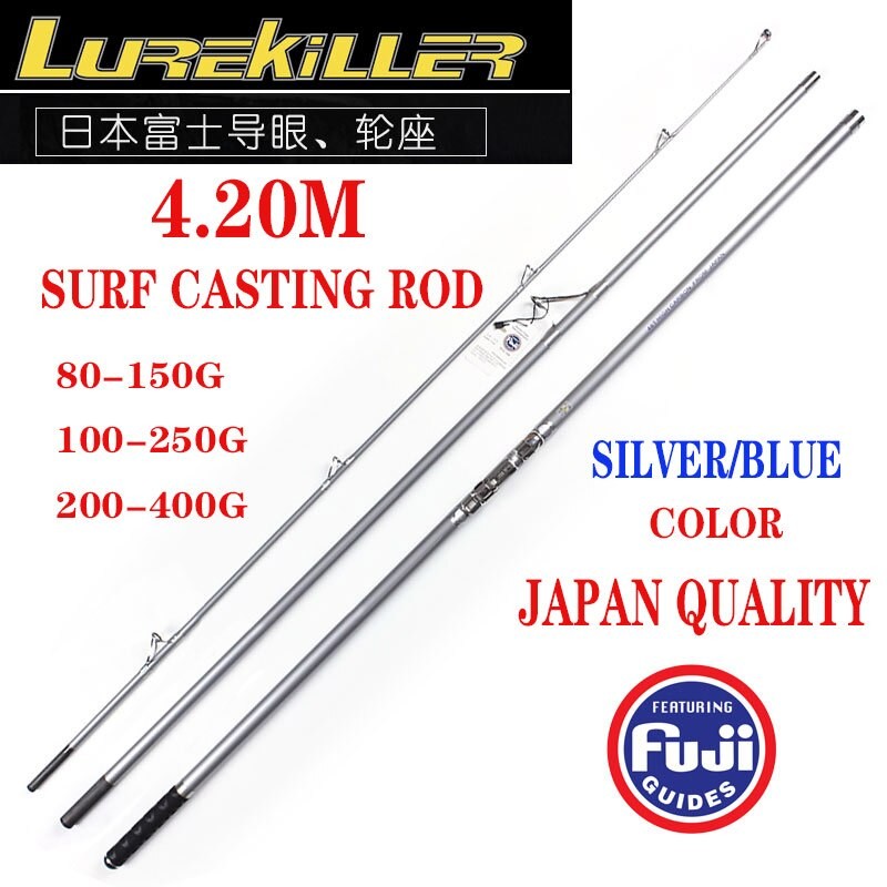 Lurekiller Japan Full Fuji Surf Rod 4.20M/4.50M 46T Carbon 3 Sections 80-150G/100-250G Surf casting