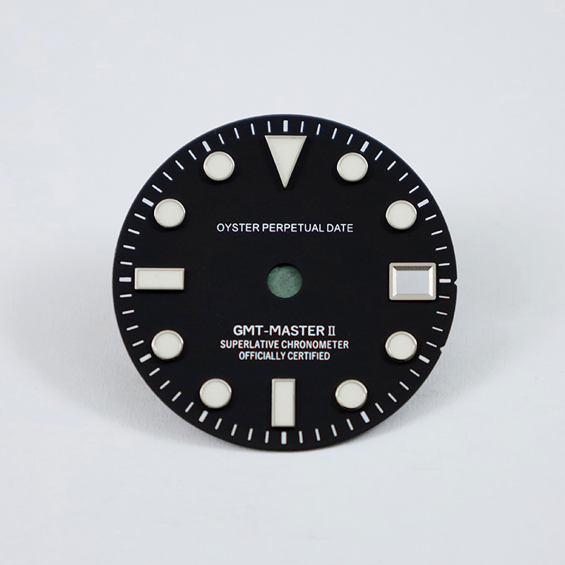 DS Matte GMT Dial Mod SUB Index Abalone Balck Sunburst SEIKO Classic Series สําหรับ NH34A Dial Movem