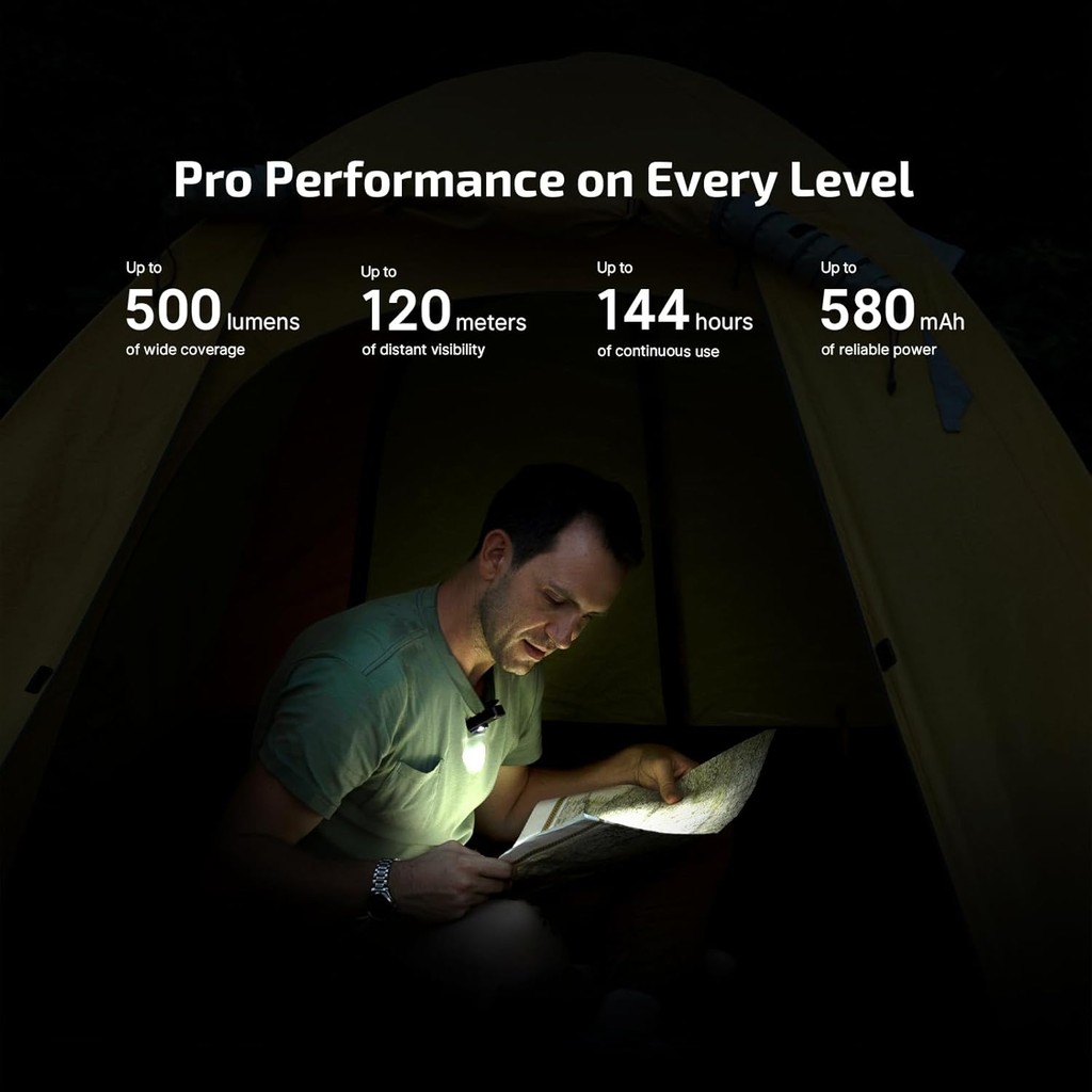 Olight Oclip Pro EDC ไฟฉายไฟแบบหนีบ, ไฟฉายแบบชาร์จไฟได้ 500 Lumens พร้อมไฟสามประเภท-C ชาร์จ, ไฟแม่เหล็กแบบพกพาสําหรับสัญญาณ, ขี่จักรยาน, กลางแจ้งหรือใน - รูปที่ 2